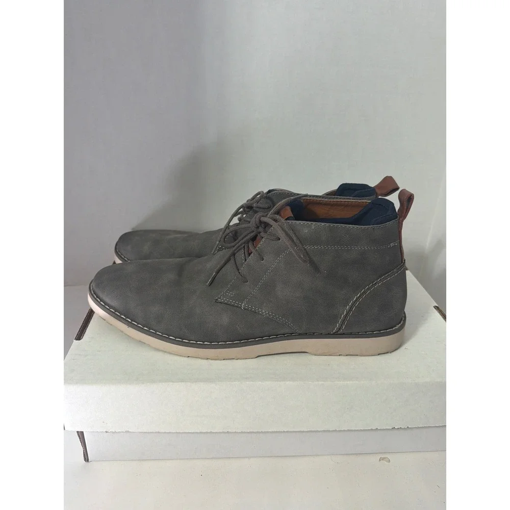 Sonoma Goods for Life Mens 13 Javie Grey Chukka Desert Boots Ortholite Lining